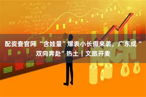 配资查官网 “含娃量”爆表小长假来袭，广东成“双向奔赴”热土｜文旅开麦